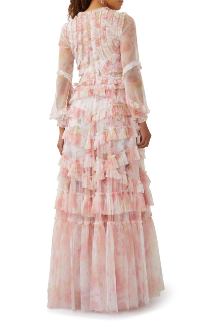 Rose Bluebell Ruffle Gown